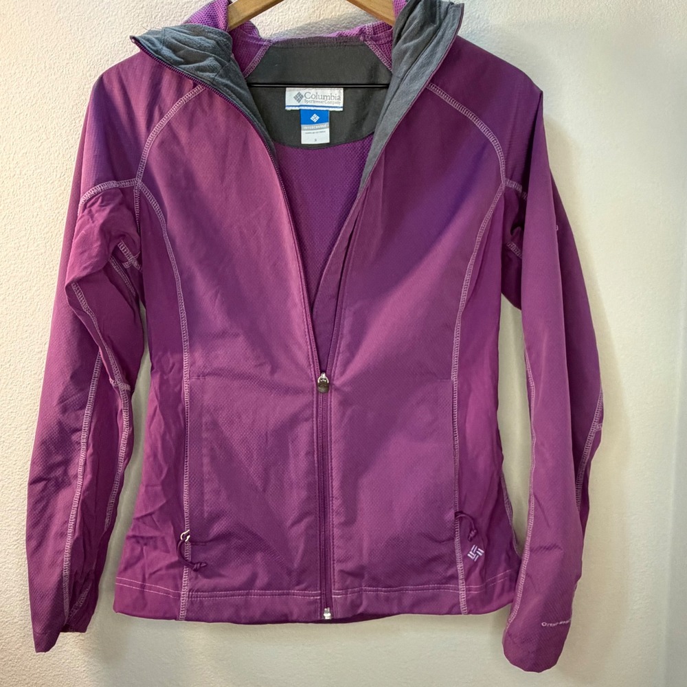 Columbia Interchange Jacket Purple Hooded‎ Lightweight Zip Up Women's Size S